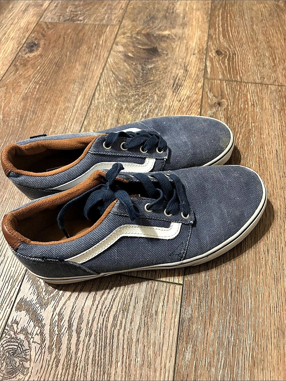 Vans Old Skool Denim Men's Blue & White Sneakers US 10